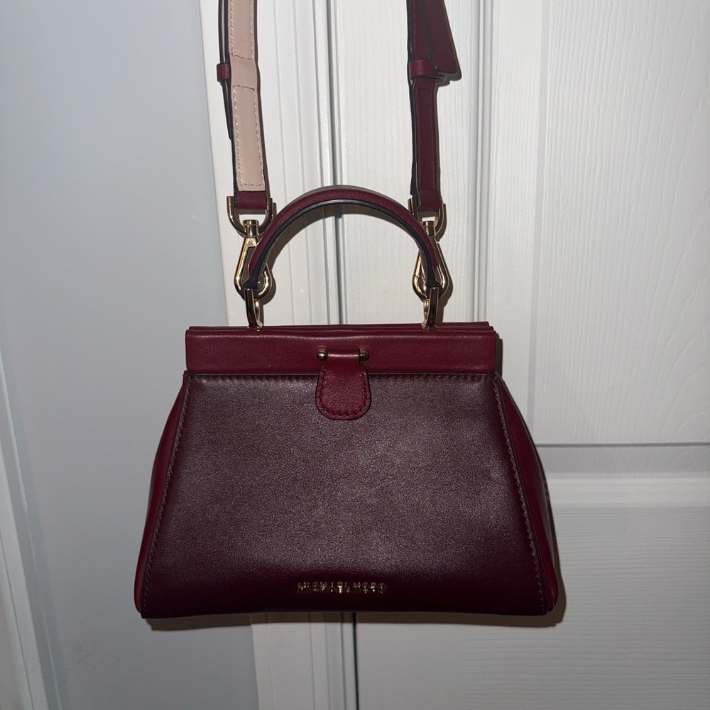 Michael Kors Burgundy and Red Leather Handbag